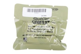 Sealed pack of QuikClot Z-Fold Combat Gauze